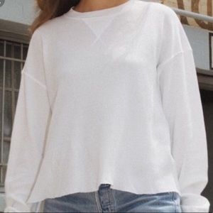 Brandy Melville white waffle shirt